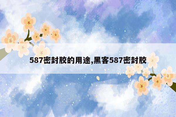 587密封胶的用途,黑客587密封胶