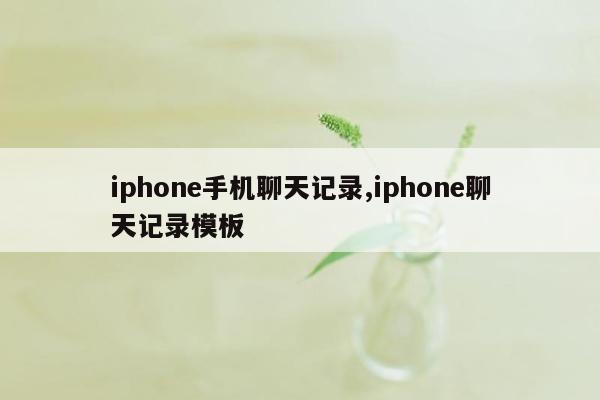 iphone手机聊天记录,iphone聊天记录模板