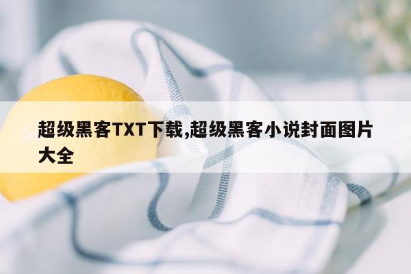 超级黑客TXT下载,超级黑客小说封面图片大全