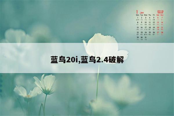 蓝鸟20i,蓝鸟2.4破解