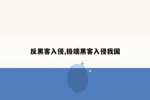 反黑客入侵,极端黑客入侵我国