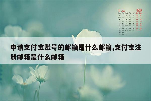 申请支付宝账号的邮箱是什么邮箱,支付宝注册邮箱是什么邮箱