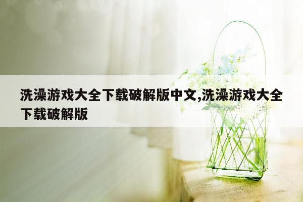 洗澡游戏大全下载破解版中文,洗澡游戏大全下载破解版