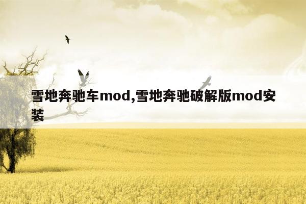 雪地奔驰车mod,雪地奔驰破解版mod安装