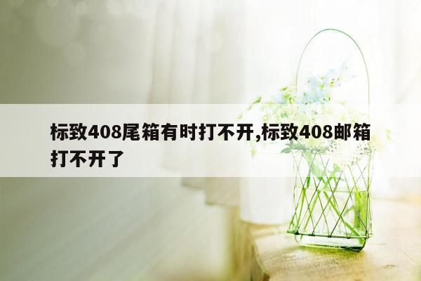 标致408尾箱有时打不开,标致408邮箱打不开了