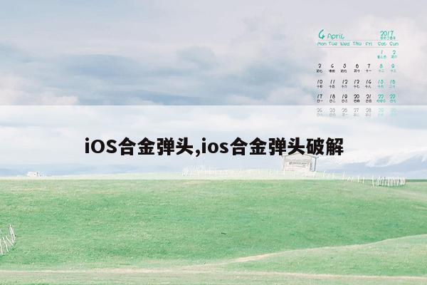 iOS合金弹头,ios合金弹头破解