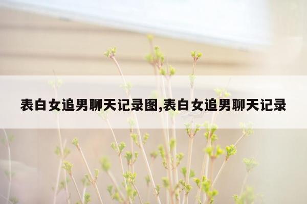 表白女追男聊天记录图,表白女追男聊天记录