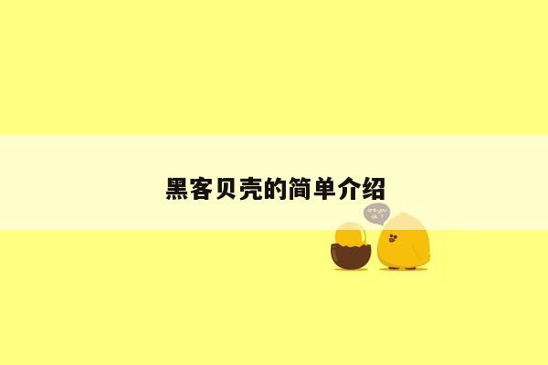 黑客贝壳的简单介绍