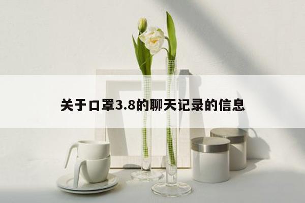 关于口罩3.8的聊天记录的信息