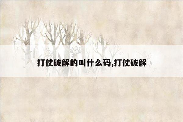 打仗破解的叫什么码,打仗破解