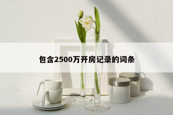 包含2500万开房记录的词条