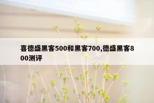 喜德盛黑客500和黑客700,德盛黑客800测评