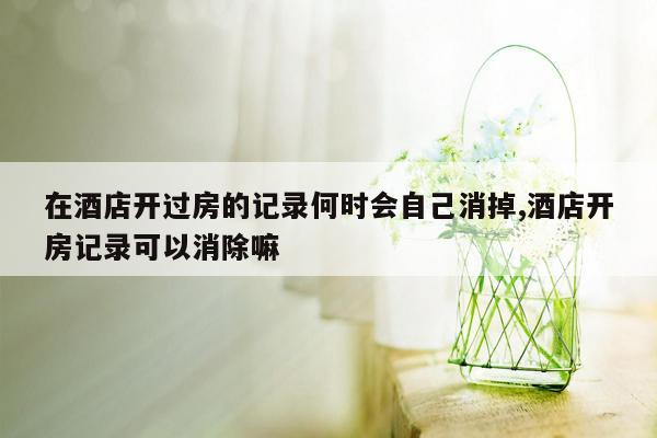 在酒店开过房的记录何时会自己消掉,酒店开房记录可以消除嘛