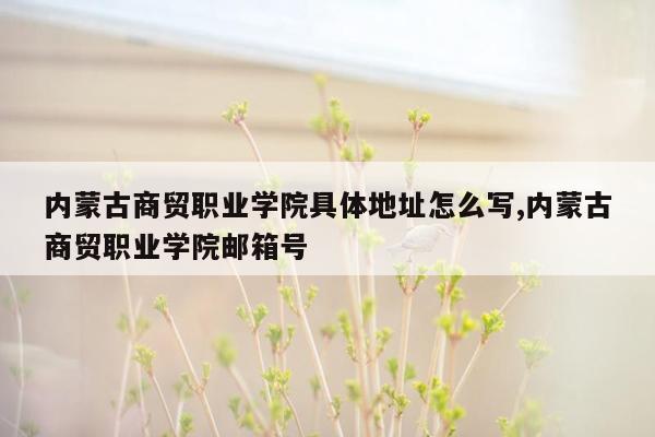 内蒙古商贸职业学院具体地址怎么写,内蒙古商贸职业学院邮箱号