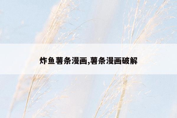 炸鱼薯条漫画,薯条漫画破解