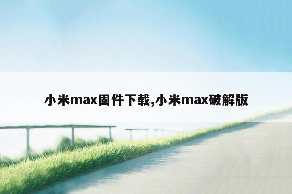 小米max固件下载,小米max破解版