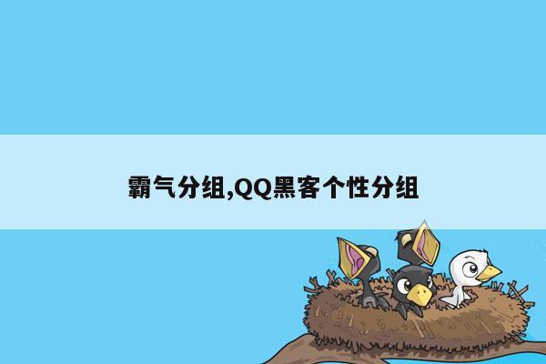 霸气分组,QQ黑客个性分组