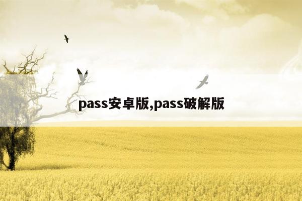 pass安卓版,pass破解版