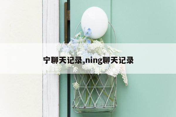 宁聊天记录,ning聊天记录