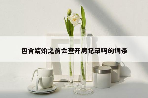 包含结婚之前会查开房记录吗的词条