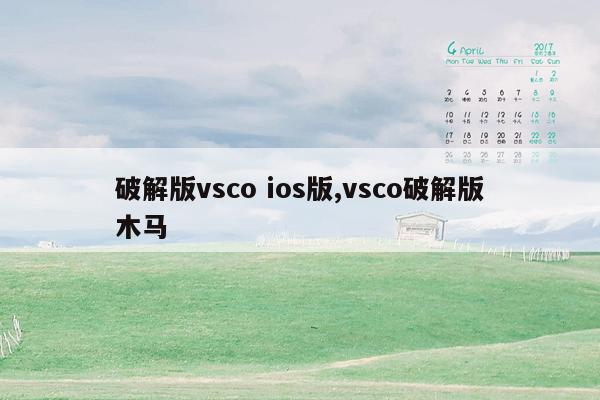 破解版vsco ios版,vsco破解版木马