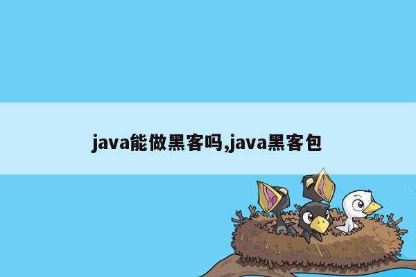 java能做黑客吗,java黑客包