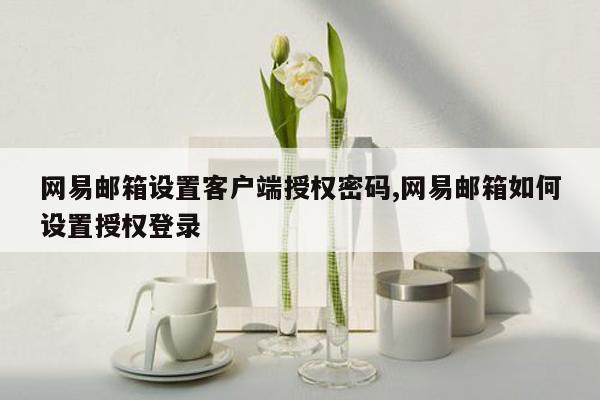 网易邮箱设置客户端授权密码,网易邮箱如何设置授权登录