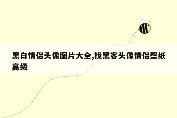 黑白情侣头像图片大全,找黑客头像情侣壁纸高级