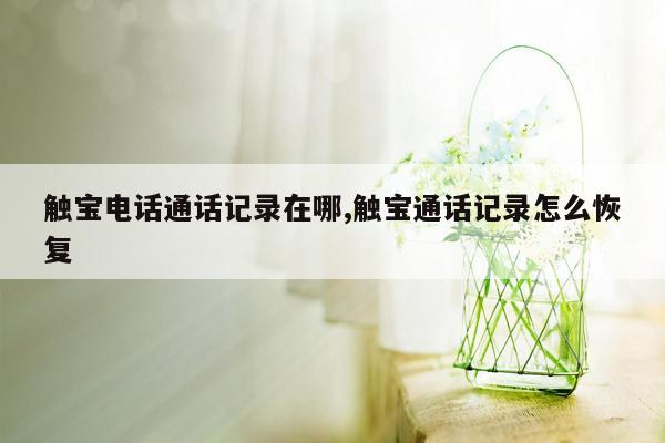 触宝电话通话记录在哪,触宝通话记录怎么恢复