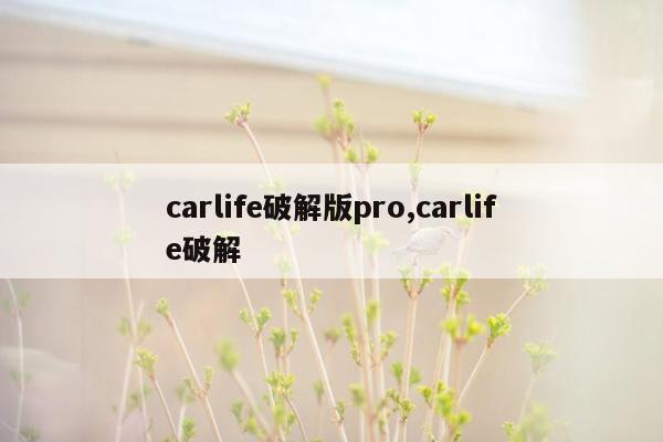 carlife破解版pro,carlife破解