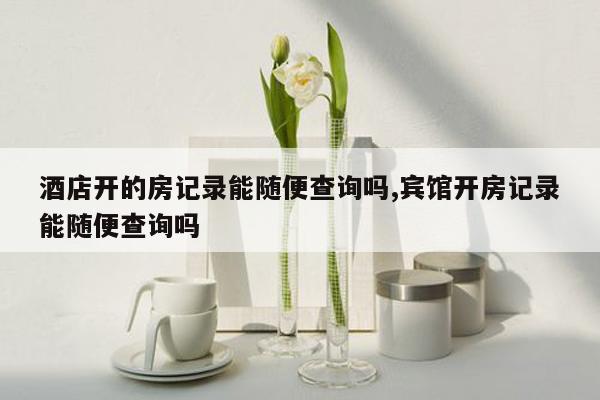 酒店开的房记录能随便查询吗,宾馆开房记录能随便查询吗