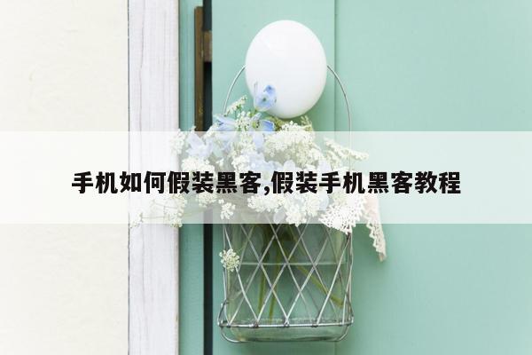 手机如何假装黑客,假装手机黑客教程