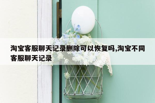 淘宝客服聊天记录删除可以恢复吗,淘宝不同客服聊天记录