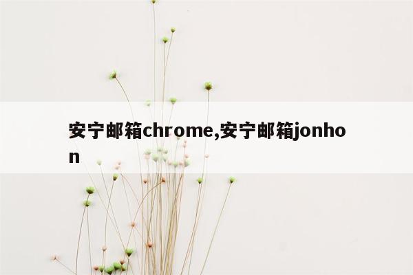 安宁邮箱chrome,安宁邮箱jonhon