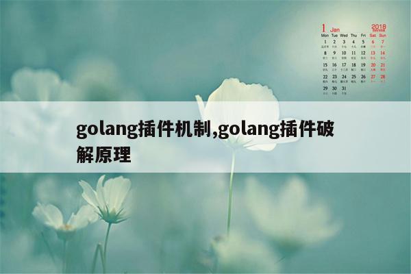 golang插件机制,golang插件破解原理