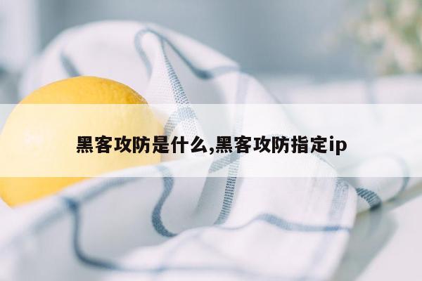 黑客攻防是什么,黑客攻防指定ip