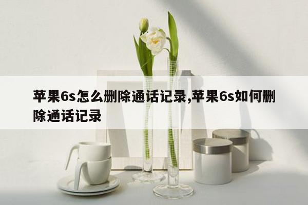 苹果6s怎么删除通话记录,苹果6s如何删除通话记录