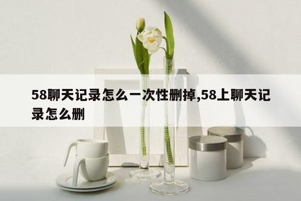 58聊天记录怎么一次性删掉,58上聊天记录怎么删