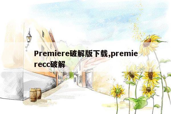 Premiere破解版下载,premierecc破解