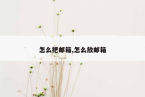 怎么把邮箱,怎么放邮箱