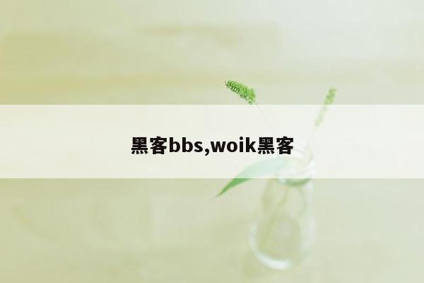 黑客bbs,woik黑客