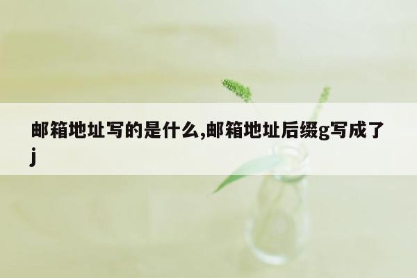 邮箱地址写的是什么,邮箱地址后缀g写成了j