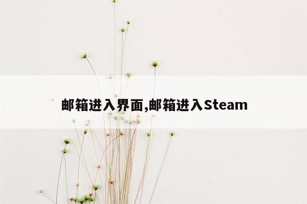 邮箱进入界面,邮箱进入Steam