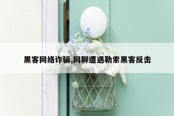 黑客网络诈骗,网聊遭遇勒索黑客反击