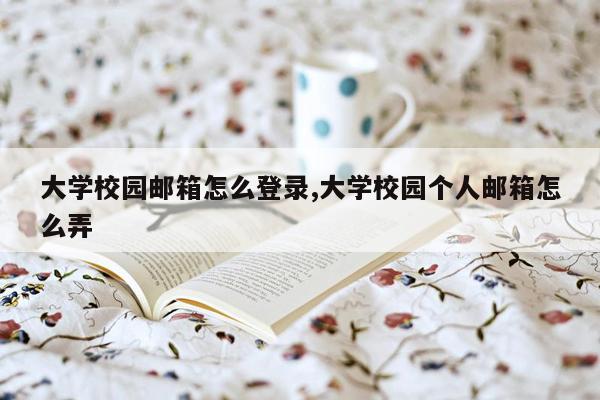 大学校园邮箱怎么登录,大学校园个人邮箱怎么弄