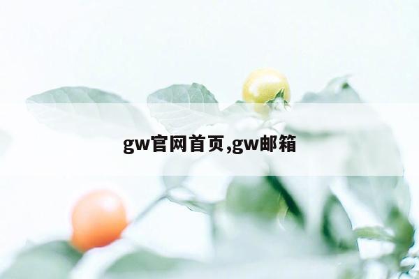 gw官网首页,gw邮箱