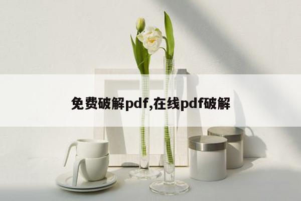 免费破解pdf,在线pdf破解