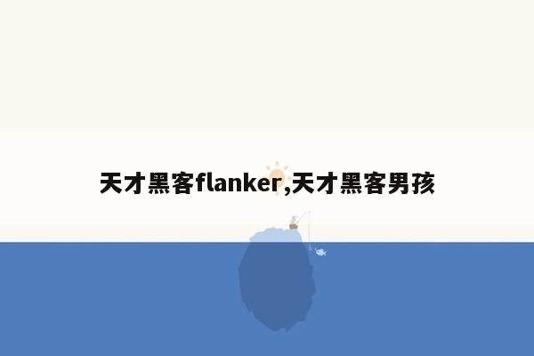 天才黑客flanker,天才黑客男孩