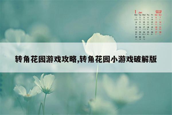 转角花园游戏攻略,转角花园小游戏破解版