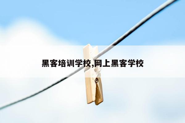 黑客培训学校,网上黑客学校